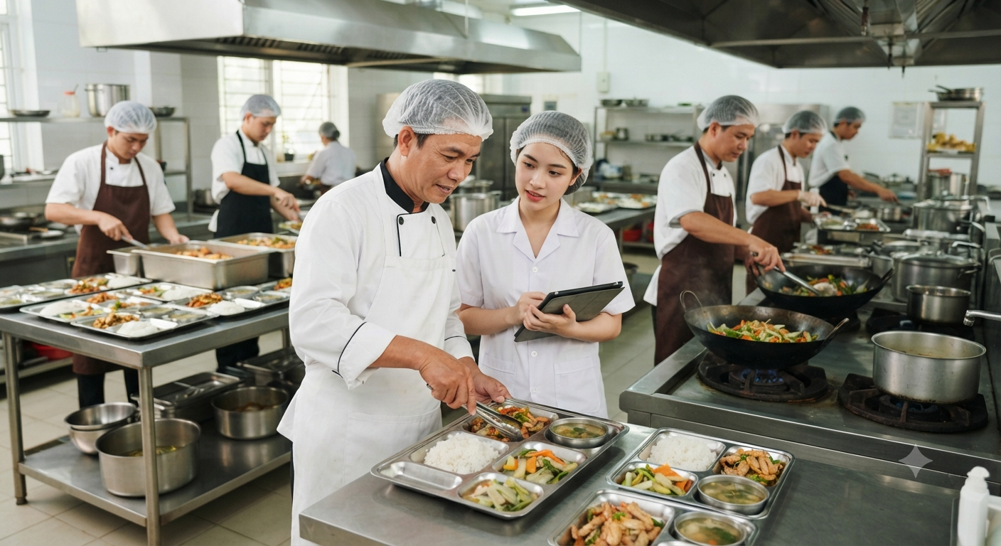 Ứng dụng thực tế trong việc vận hành bếp ăn và cải thiện chất lượng