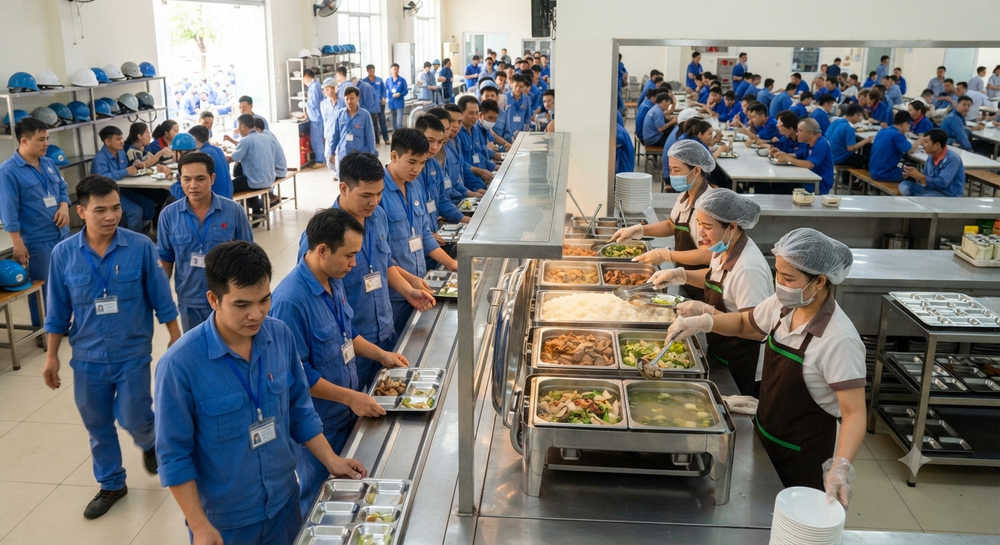 Các nguyên tắc vàng để tổ chức suất ăn nhà máy hiệu quả theo ca