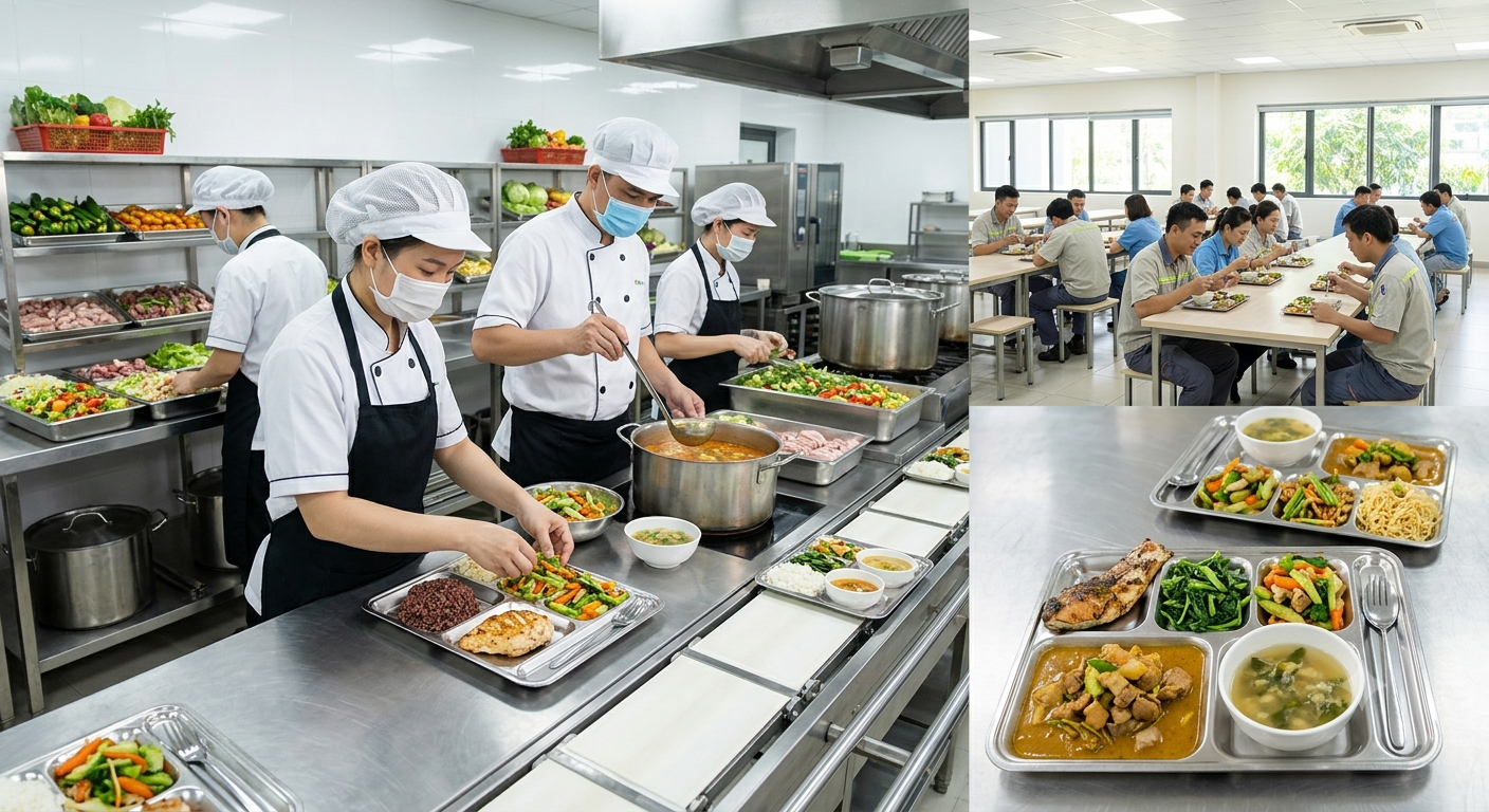 Lợi ích khi hợp tác với đơn vị cung cấp suất ăn công nghiệp chuyên nghiệp